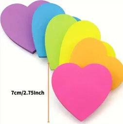 Post It Notas Adhesivas En Forma De Corazòn Colores Fucsia Y Morado