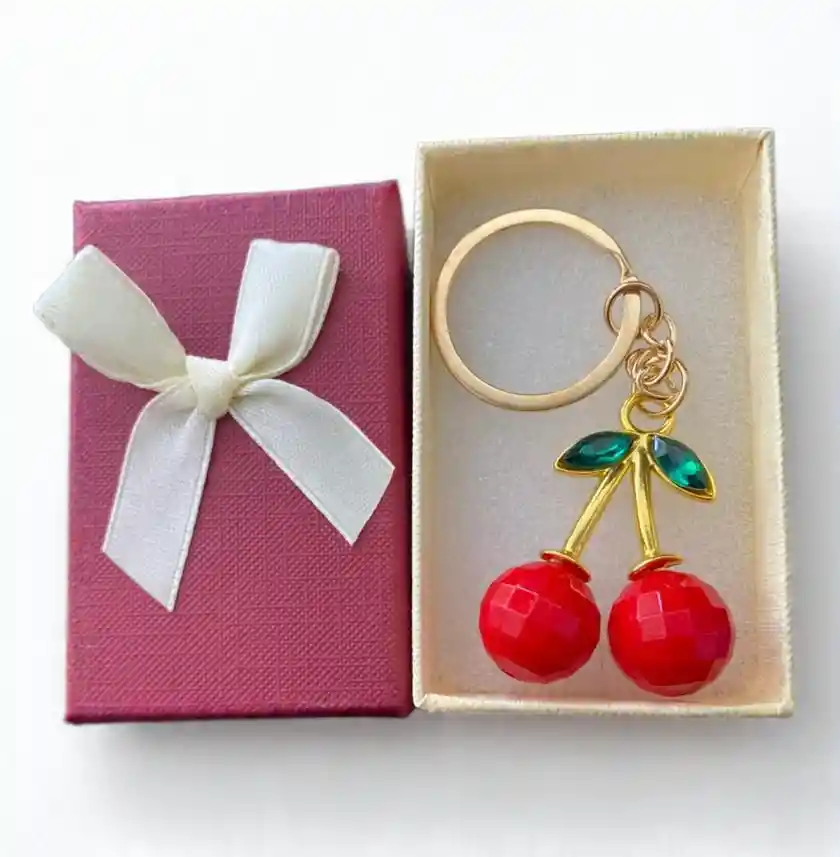 Llavero Diseño De Cerezas Grandes Para Hombre O Mujer Para Llaves