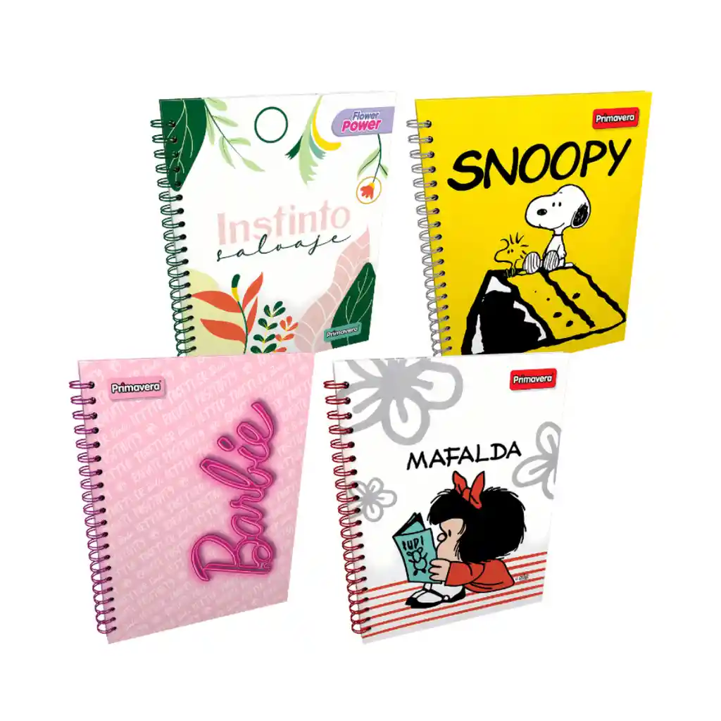Cuaderno Primavera Argollado Grande Pasta Dura Mujer