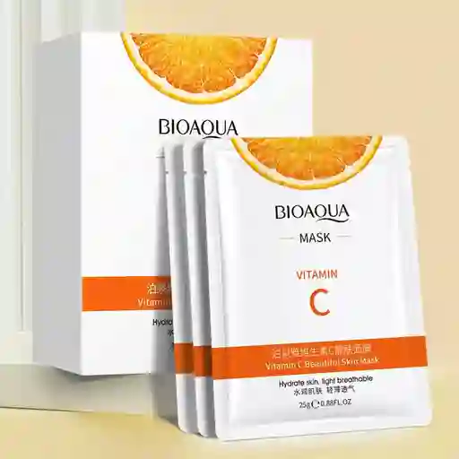 Mascarilla Tipo Velo Con Vitamina C Para Cuidado Facil Rostro Cara Bioaqua