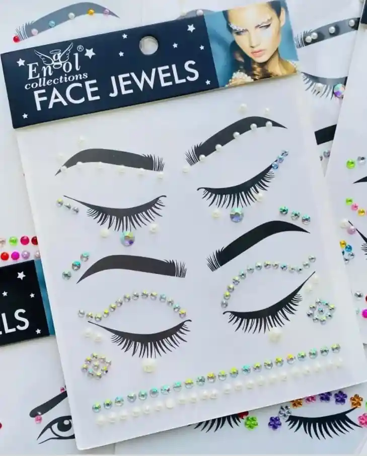 Perlas Gemas Adhesivas Para Rostro Maquillaje Para La Cara Engol