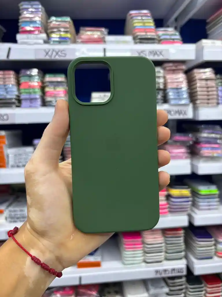 Iphone 13 / 14 | Color Azul Verde Olivo | Silicone Case | Rigido | Carcasa Protectora | Antihumedad