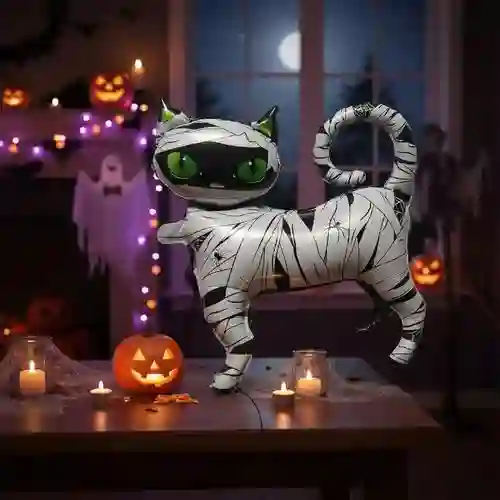 Halloween Globo Metalizado Gato Negro Momia