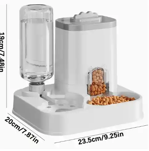 Comedero Automático 2 En 1 Universal Para Mascotas Con Bebedero Y Dispensador De Comida Para Gatos Y Perros