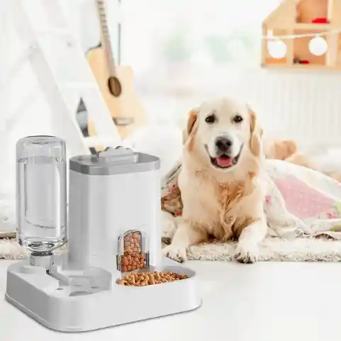 Comedero Automático 2 En 1 Universal Para Mascotas Con Bebedero Y Dispensador De Comida Para Gatos Y Perros
