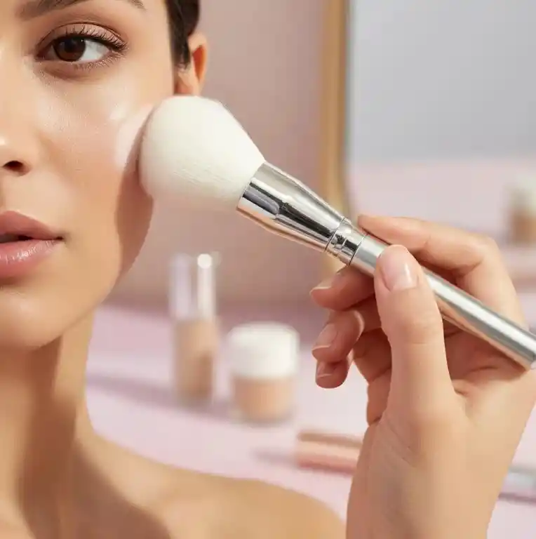 Kit Brochas Para Maquillaje Plateado X7unid
