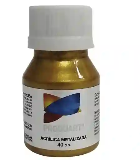 Acrilico Botero Metalizado Dorado 30 Ml