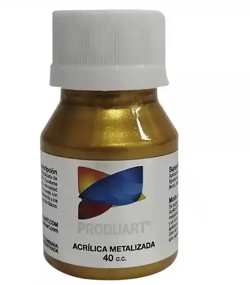 Acrilico Botero Metalizado Dorado 30 Ml