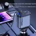 Cargador Retractil De Carro 4 En 1 Con Proyector