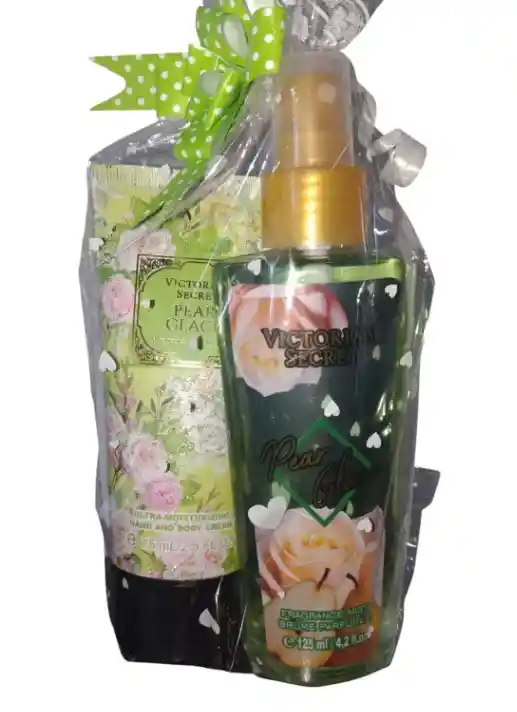 Kit Victorias Secret Crema 75 Ml + Splash 125ml Pear Glace
