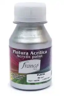 Acrilico Botero Metalizado Plateado 30 Ml