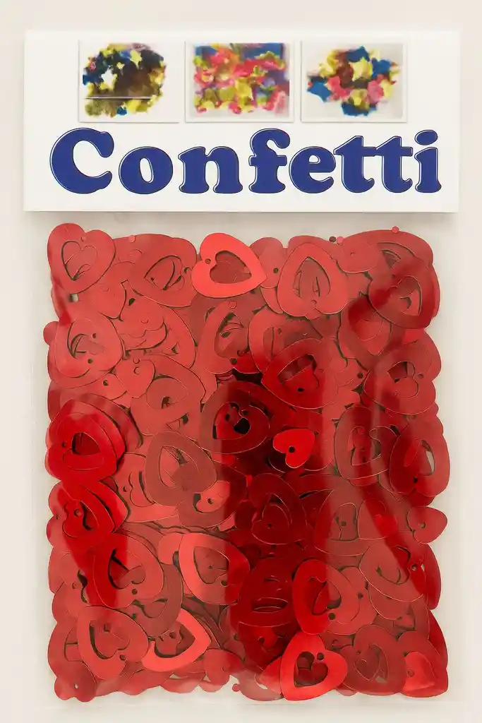 Confeti Diseño Corazones De Color Rojo Metalizados Decoracion De Fiestas
