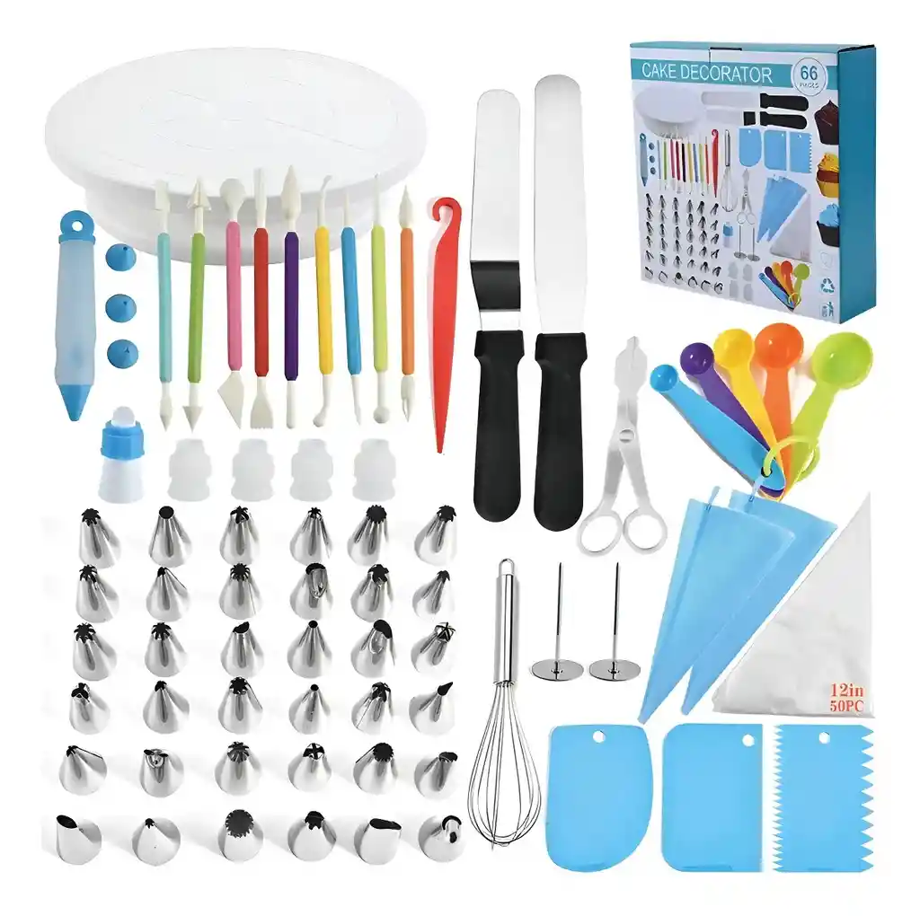 Kit Pastelero / Repostería 66 Piezas - Set Profesional Completo