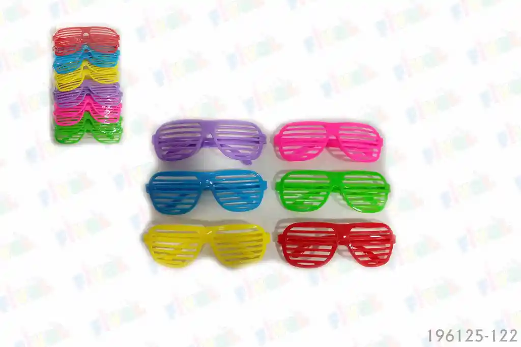 Lentes De Plástico De Rejilla En Forma De Corazon Multicolor Neon Para Fiesta
