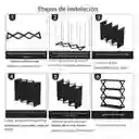 Organizador De Zapatos 4 Niveles Mueble Estable Resistente - Negro