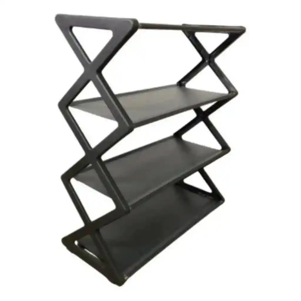 Organizador De Zapatos 4 Niveles Mueble Estable Resistente - Negro