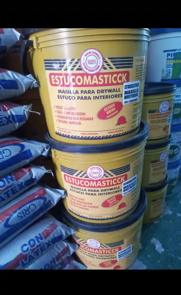 Media Caneca Estuco Masilla Para Drywall