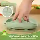 Plato Silicona Bebe Con Divisiones Amarillo Antideslizante Chupas