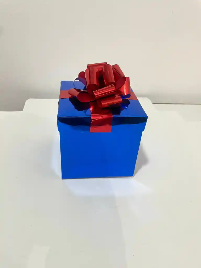 Caja Cubo 12x12 Cm Azul Color Azul Brllante