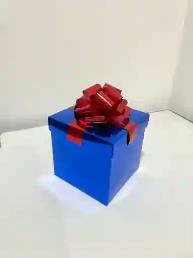 Caja Cubo 12x12 Cm Azul Color Azul Brllante