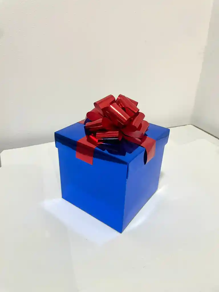 Caja Cubo 12x12 Cm Azul Color Azul Brllante