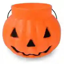 Calabaza Mediana Para Pedir Dulces Color Naranja Para Halloween