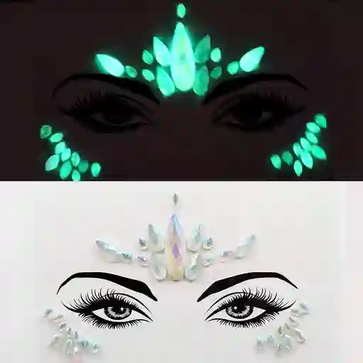 Gemas Adhesivas Neon Para Maquillaje De Rostro Cara Piedras Para Rostro