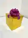 Caja Cubo 12x12 Cm Color Fucsia Brillante Incluye Lazo