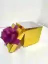 Caja Cubo 12x12 Cm Color Fucsia Brillante Incluye Lazo