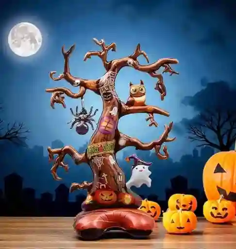 Globo Metalizado Árbol Gigante 4d Halloween