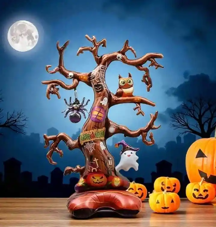 Globo Metalizado Árbol Gigante 4d Halloween