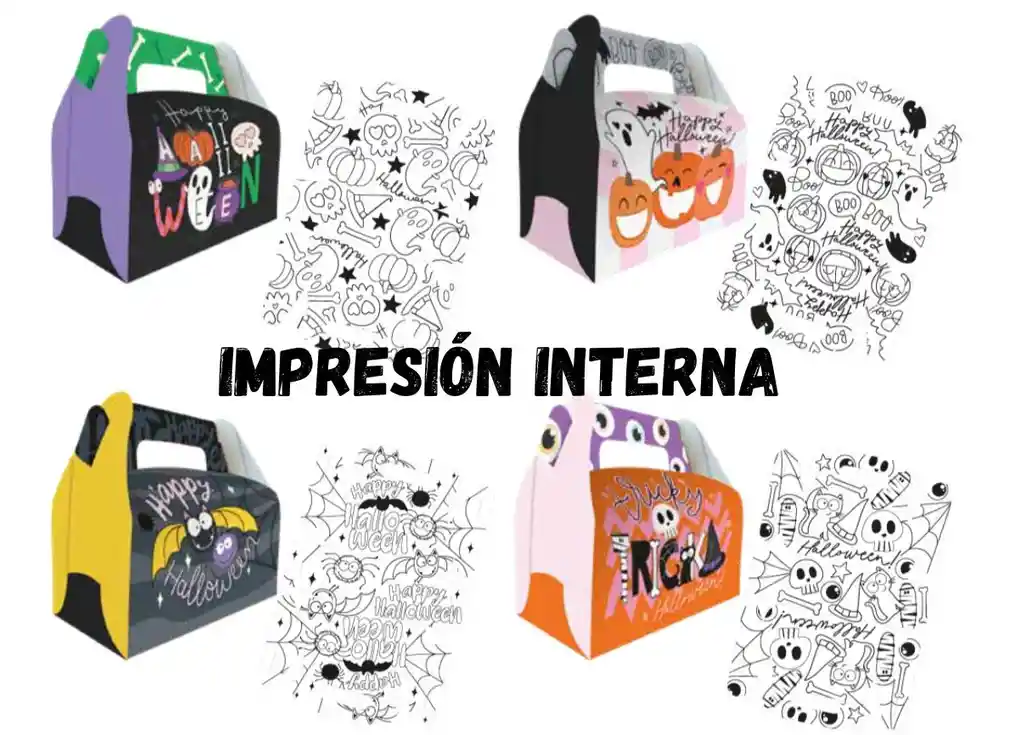 Cajas Halloween X 4 Unds