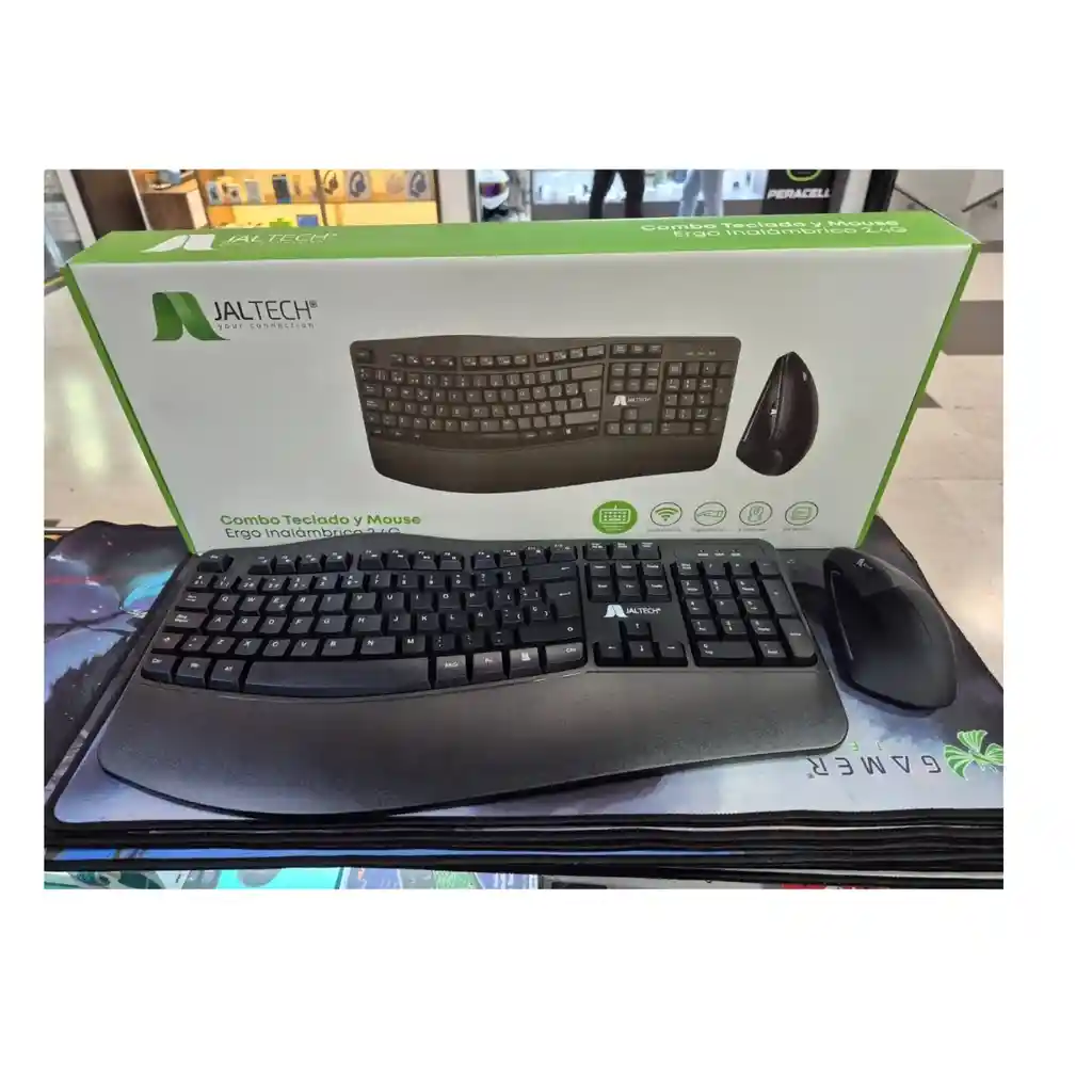 Combo Teclado Y Mouse Ergonómico Inalámbrico Jaltech
