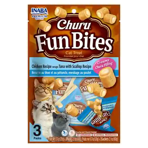 Churu Fun Bites Chicken Recipe Wraps Tuna With Scallop Recipe / Bolsa X 3 Unidades X 20 G