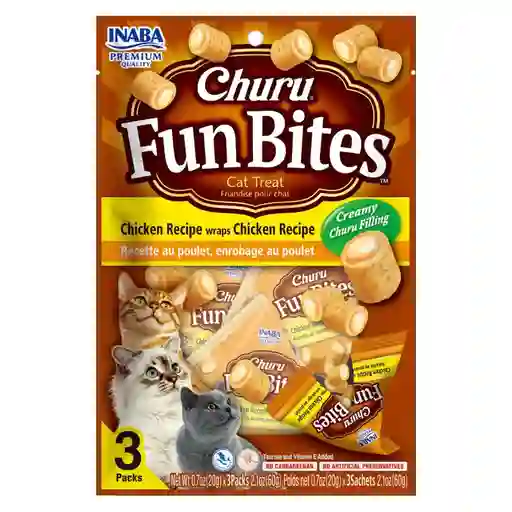 Churu Fun Bites Chicken Recipe Wraps Chicken Recipe / Bolsa X 3 Unidades X 20 G