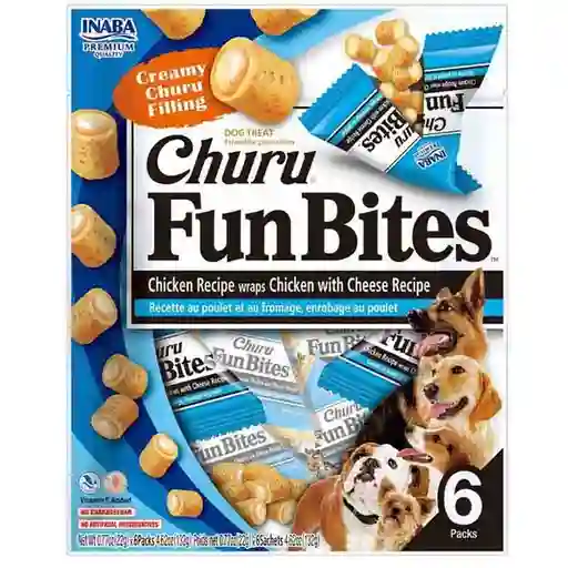 Dog Churu Fun Bites Chicken Recipe Wraps Chicken With Cheese Recipe / Bolsa X 6 Unidades
