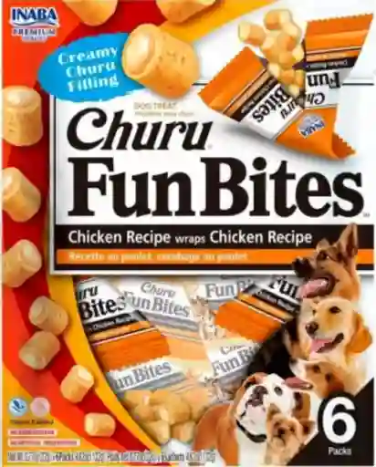 Dog Churu Fun Bites Chicken Recipe Wraps Chicken Recipe / Bolsa X 6 Unidades X 22 G