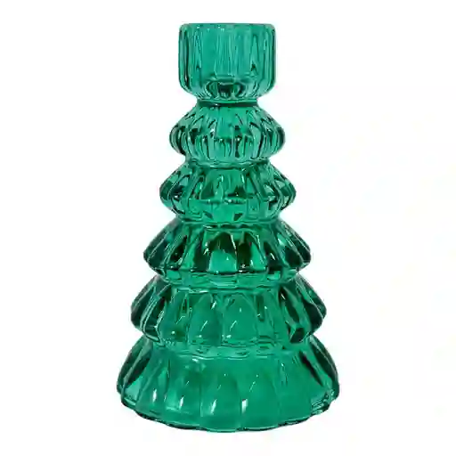 Portavela Santini 8x13cm Verde Vidrio