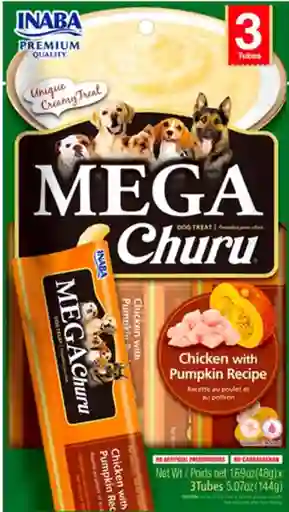 Dog Mega Churu Chicken With Pumpkin Recipe / Bolsa X 3 Unidades X 48 G