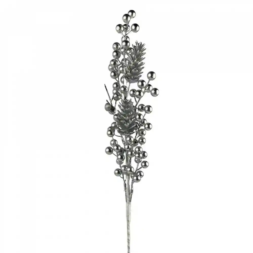 Rama Navideña Santini 60x10x5cm Plateado