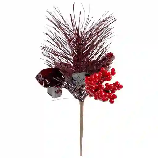 Rama Navideña Santini 25x8x4cm Rojo