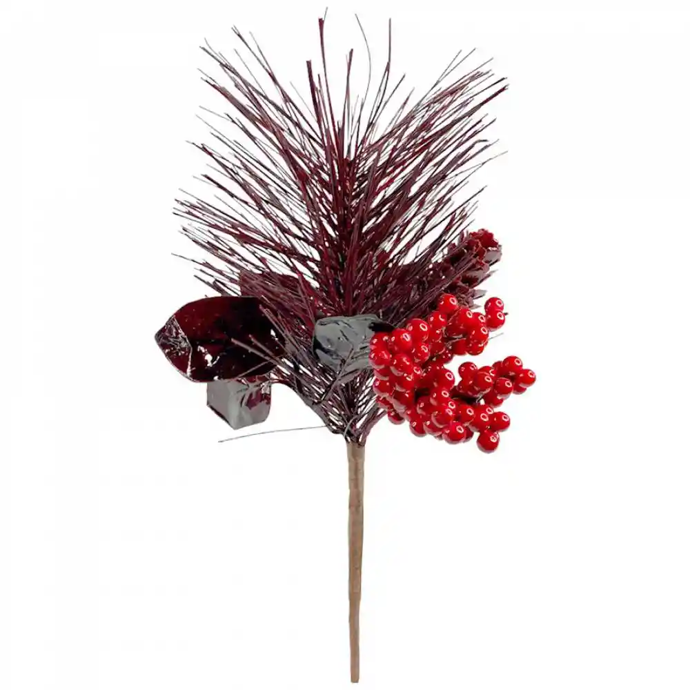 Rama Navideña Santini 25x8x4cm Rojo
