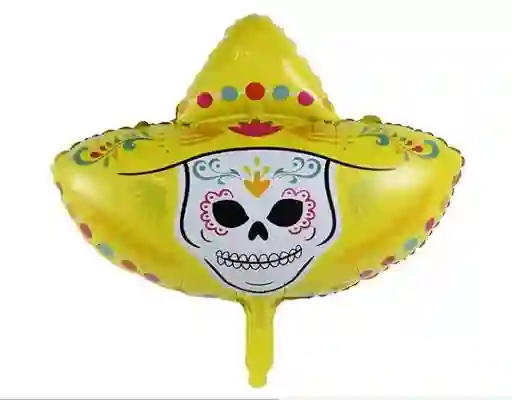 Globo Metalizado Sombrero Mexicano Halloween Ref: F0960