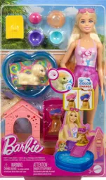 Barbie Puppy Pool Party, (fiesta De Perritos En Al Piscina).