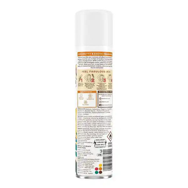 Shampoo Seco Batiste Coconut & Exotic Tropical 200ml