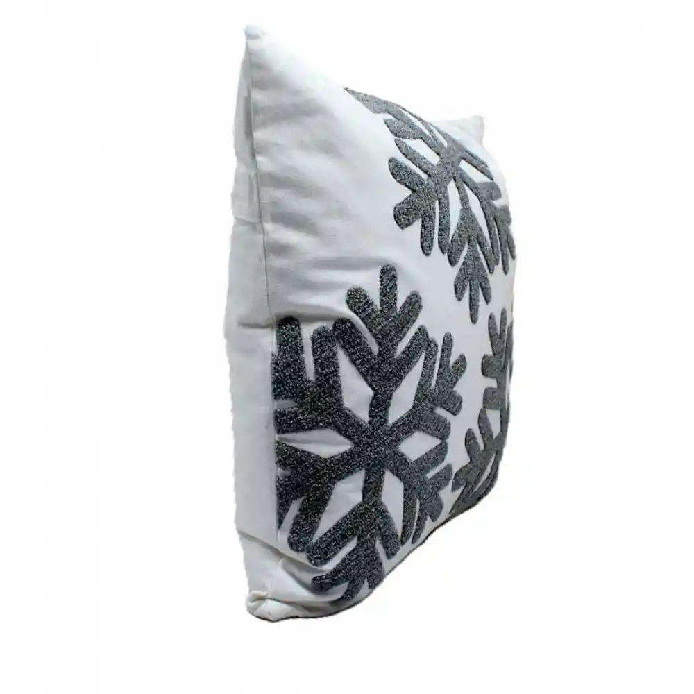 Cojin Expressions Copo Nieve 45x45cm Plateado Algodon