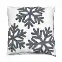 Cojin Expressions Copo Nieve 45x45cm Plateado Algodon