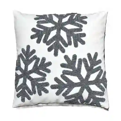 Cojin Expressions Copo Nieve 45x45cm Plateado Algodon
