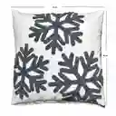 Cojin Expressions Copo Nieve 45x45cm Plateado Algodon