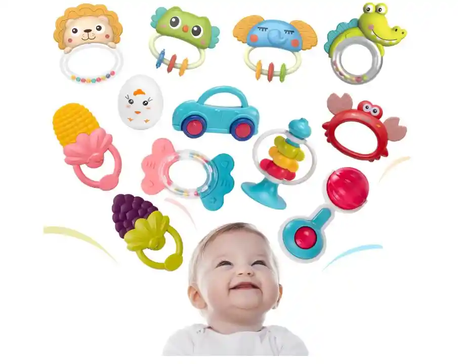 Set De Maracas Sonajeros X11 Uni Estimulacion Bebe Niño Niña
